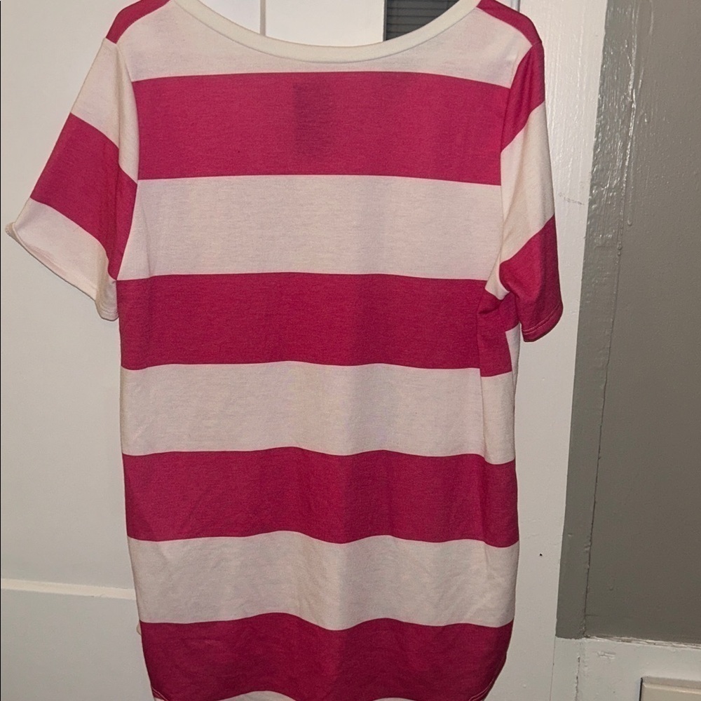 NWT BIBI Striped Vneck- Large - Picture 4 of 5